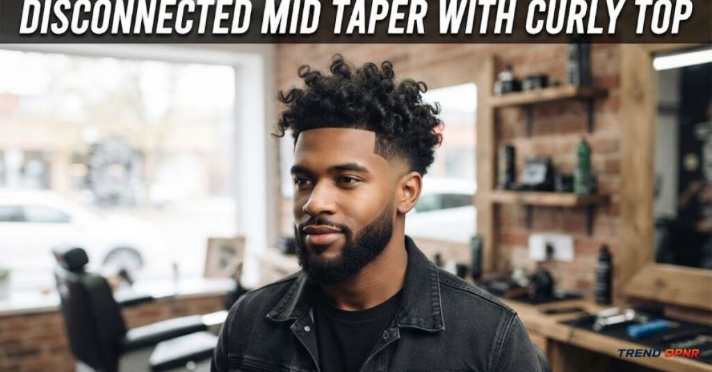 10. Disconnected Mid Taper with Curly Top