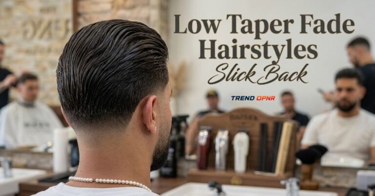 Low Taper Fade Hairstyles Slick Back