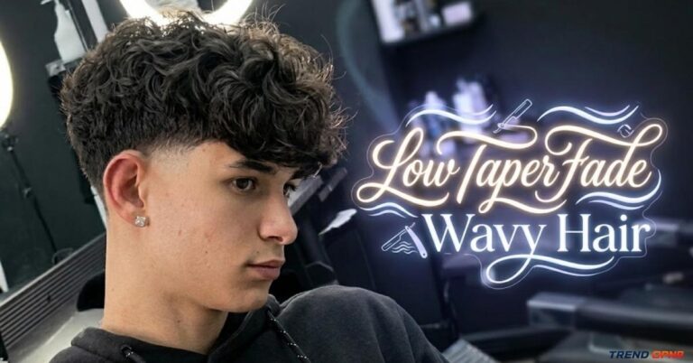Low Taper Fade Wavy Hair