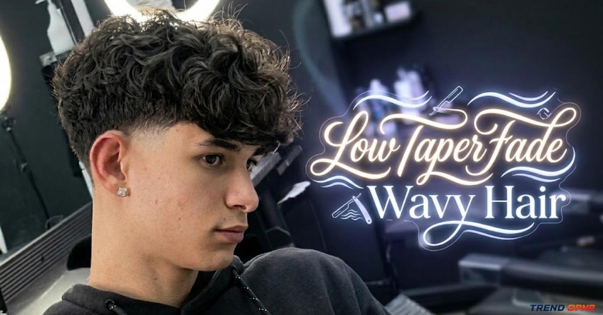 Low Taper Fade Wavy Hair