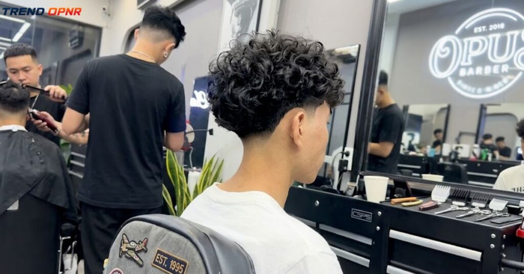 Mid taper haircut curly hair