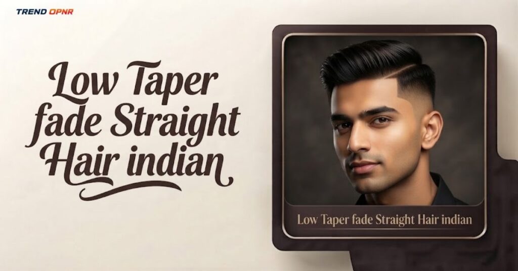 Low Taper fade Straight Hair indian