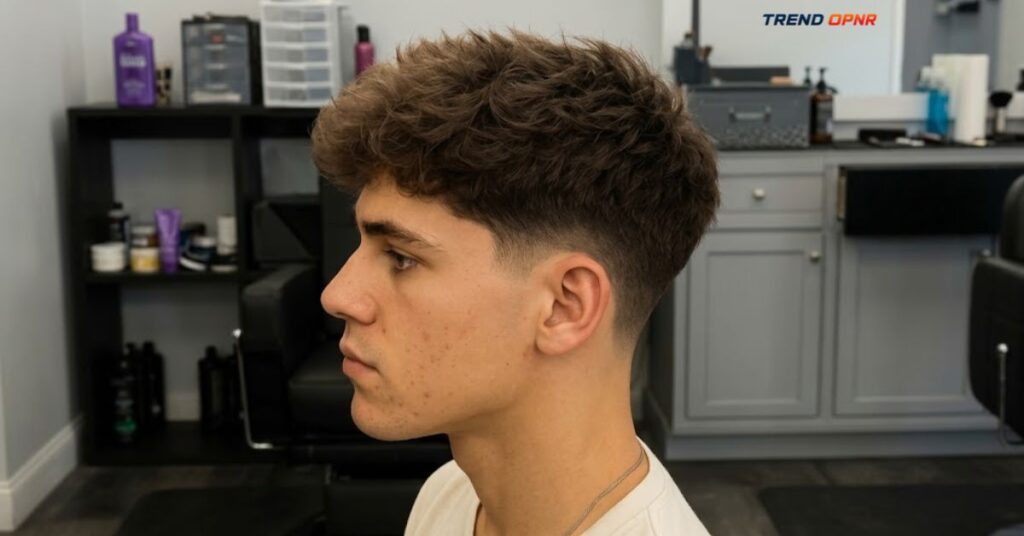 Low Taper Fade Side Swept Quiff