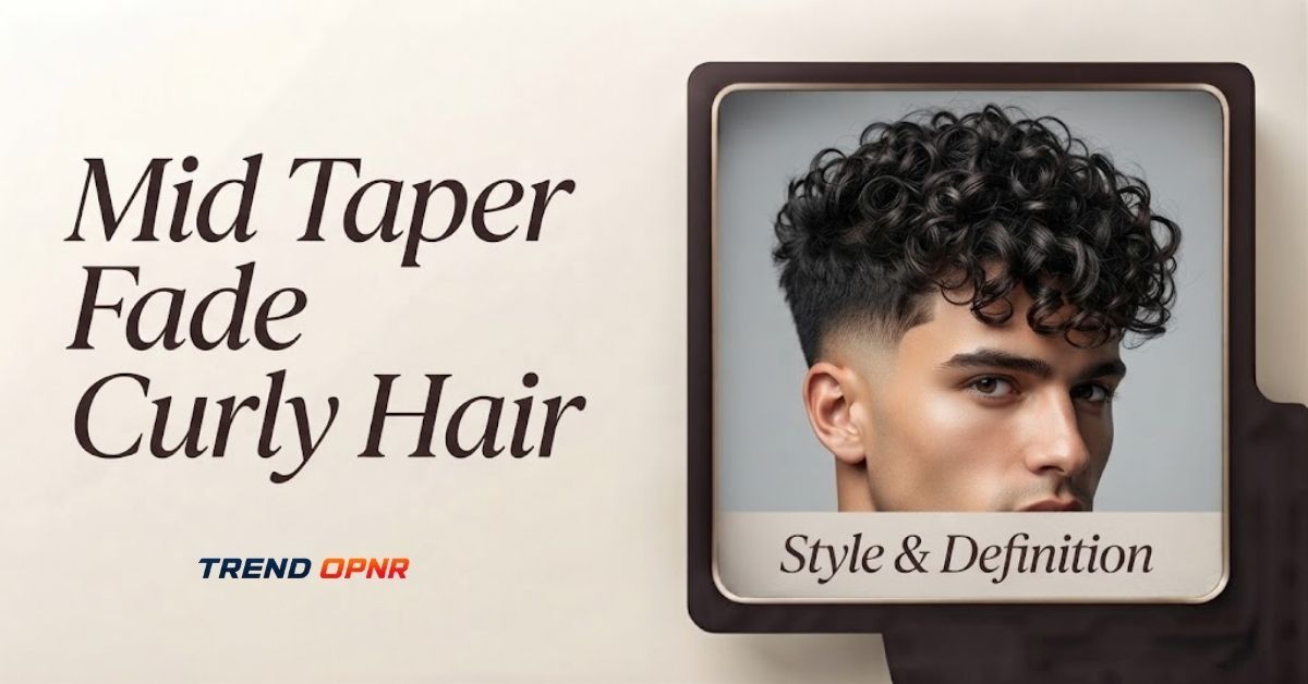 Mid taper fade curly hair