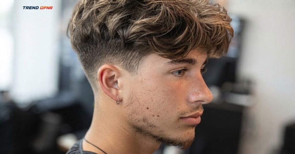Teen Boy Low Taper Fade Modern Mullet Haircut