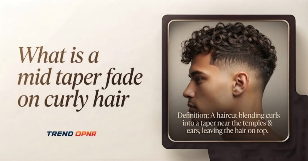 What is a mid taper fade on curly hair